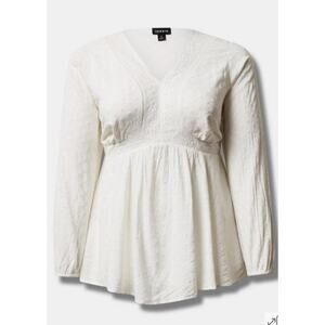 Torrid Women's White Long Sleeve Top